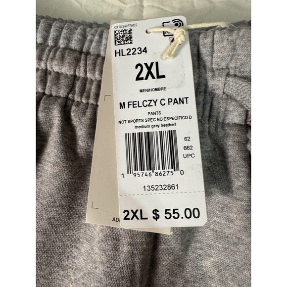 Adidas Cargo Pants Mens 2XL Sweatpants Joggers Training Gym Medium Gray - Picture 3 of 8